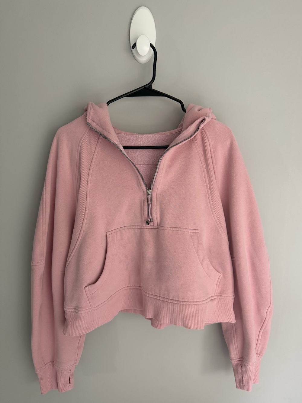 Lululemon Scuba Oversized Half-Zip Hoodie Pink Peony M/L